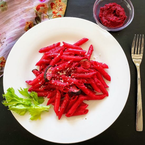 Blushing Beet Pesto Pasta