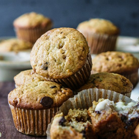 Chocolate & Toffee Banana Muffins