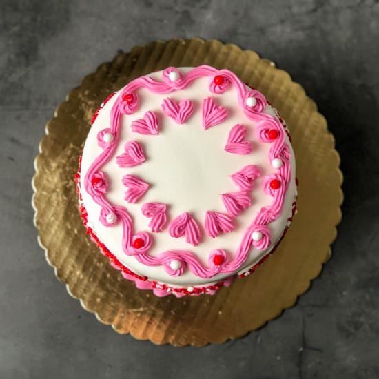 How to Make a Sprinkle Heart Cake