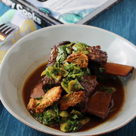 Short ribs with citrus-olive salad