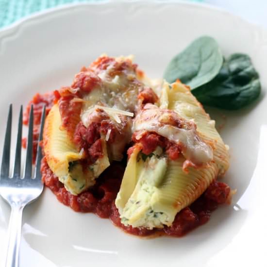 Spinach Ricotta Stuffed Shells