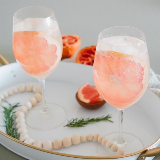 Broiled Grapefruit + Rosemary Swizz