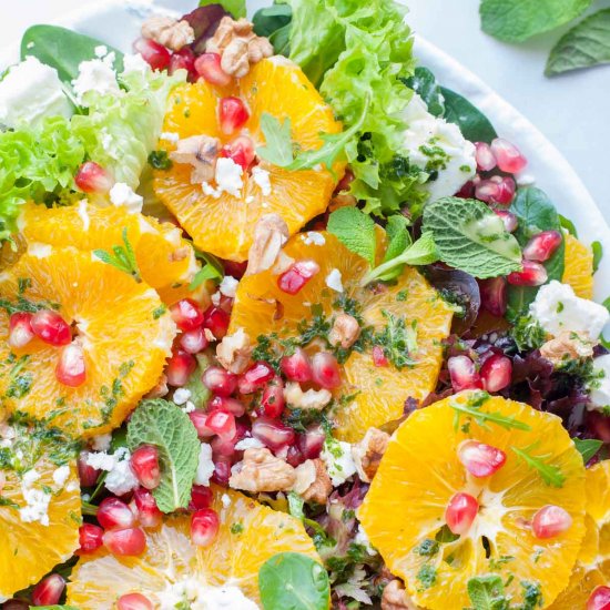 Orange pomegranate salad