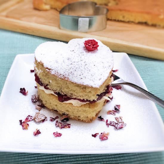 valentine mini heart cake