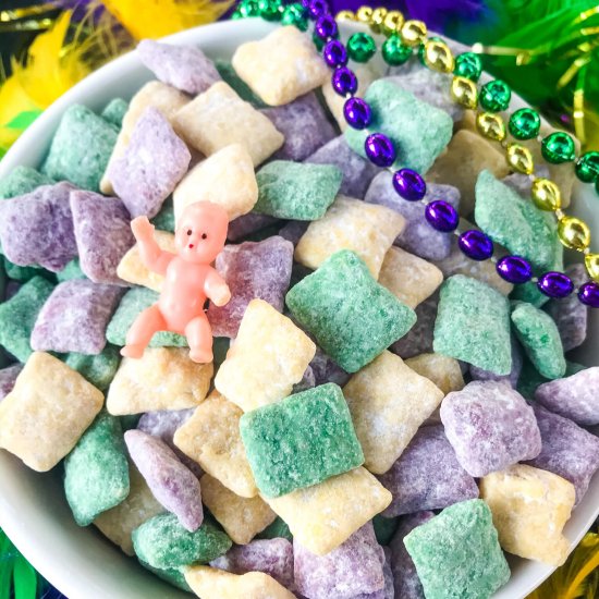 Mardi Gras Puppy Chow