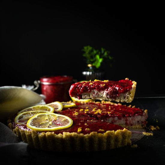 Vegan Coconut Lemon Tart w/ Jam