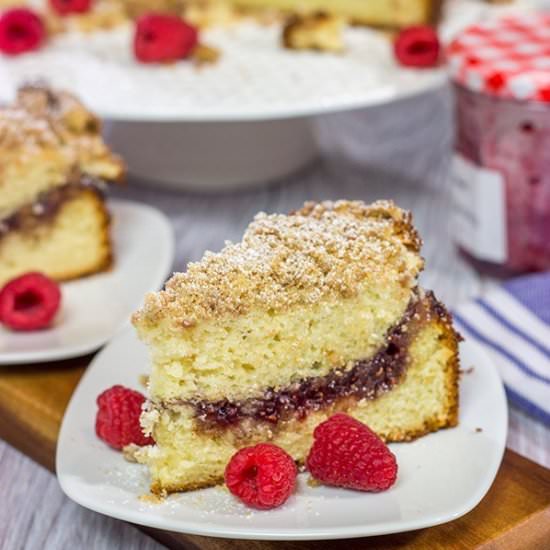 Raspberry Jam Filled Coffee Cake