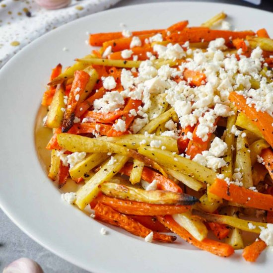 Easy roasted carrots and parsnips