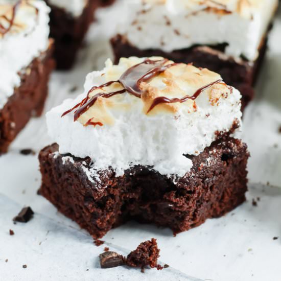 Chocolate Brownie Meringue Cake