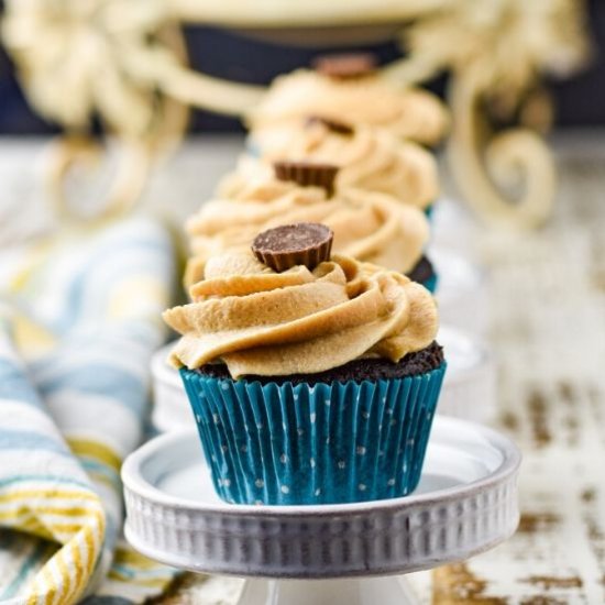 Chocolate Peanut Butter Cupcakes