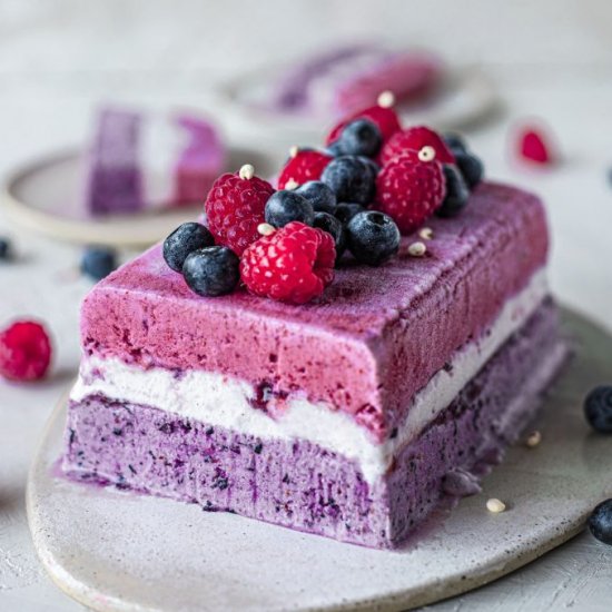 Vegan Berry Ice Cream Cake