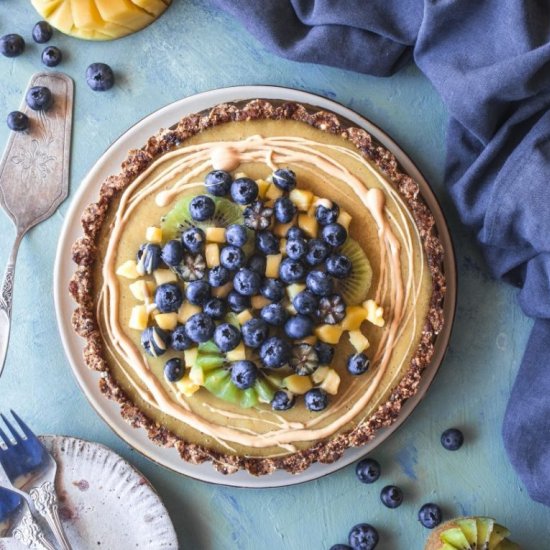 Vegan Custard Tart with a Granola