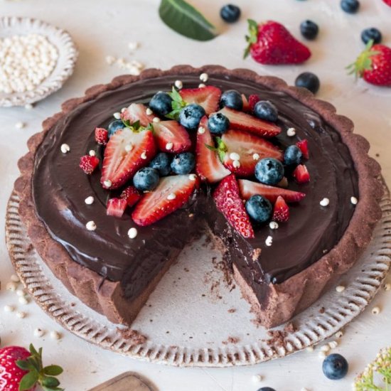 Chocolate Avocado Mousse Tart