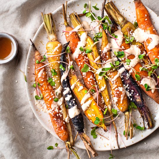 Oil-Free Maple Roasted Carrots