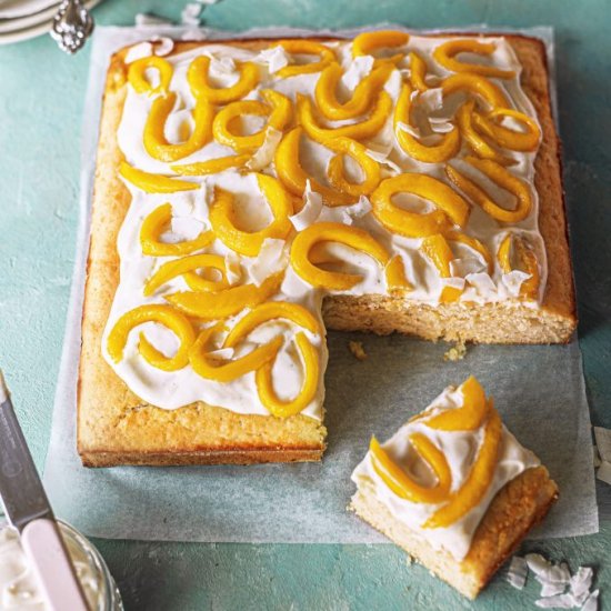 Vegan Mango Cake with Cream Cheese