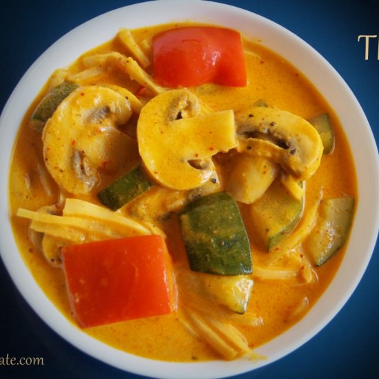 Thai red curry with vegetables