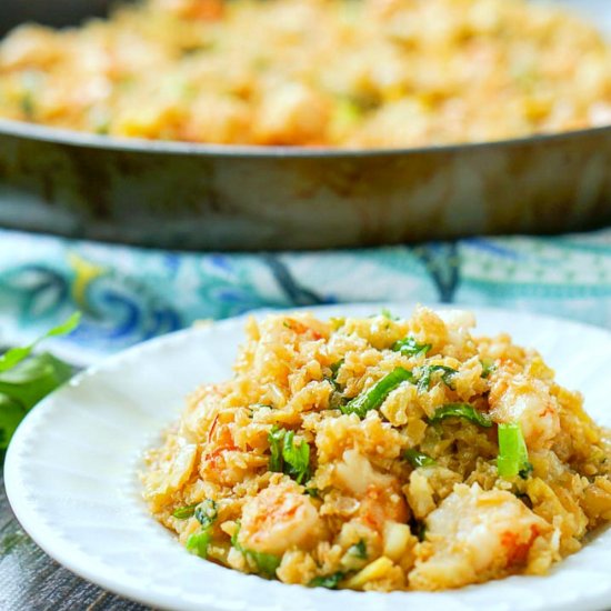 Easy Keto Fried Rice with Shrimp