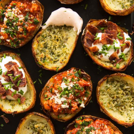 Garlic Butter Potato Skins