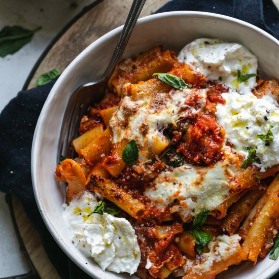 Burrata Baked Ziti