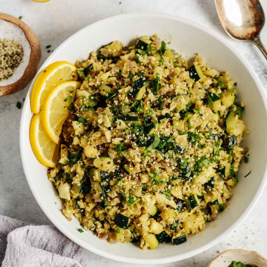 Easy Zucchini Cauliflower Rice