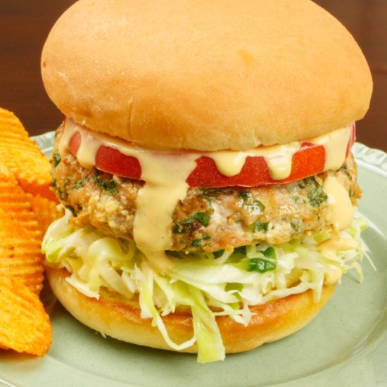 Indian-ish Turkey Burger