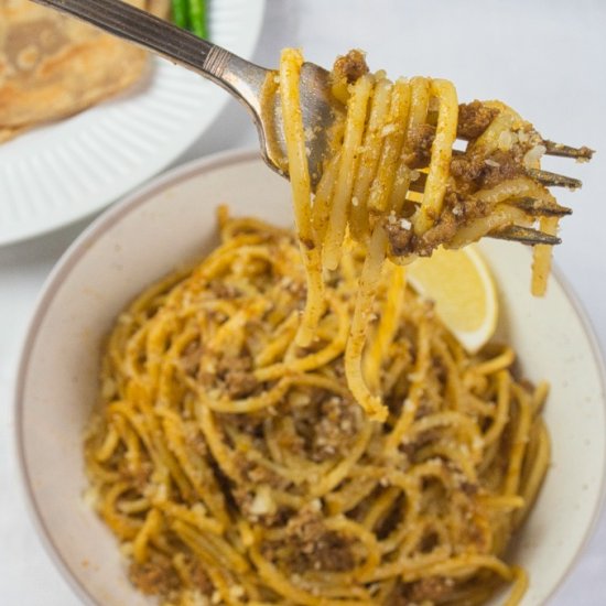 Indian Spaghetti Bolognese