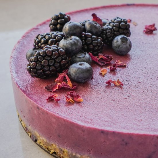 Sugar Free Vegan Berry Cheesecake