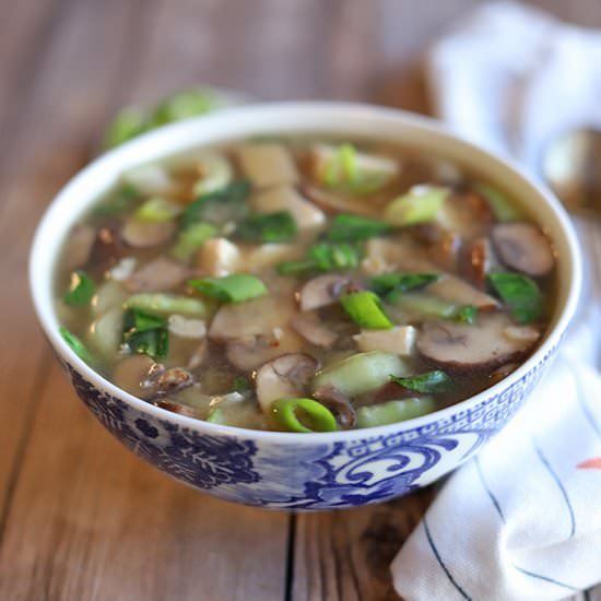 Cold-kicking vegan miso soup