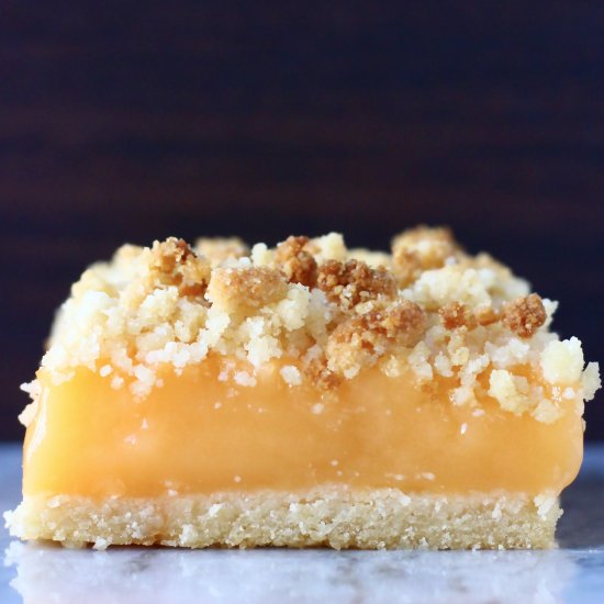 GF Vegan Lemon Crumble Bars