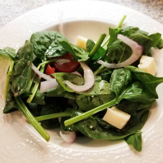 Tomato Mozzarella Spinach Salad