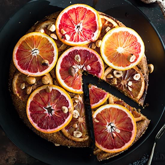 UPSIDE DOWN BLOOD ORANGE CAKE