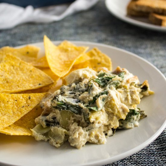 Plant Based Spinach Artichoke Dip