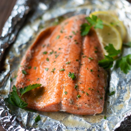 Honey Lemon and Ginger Salmon