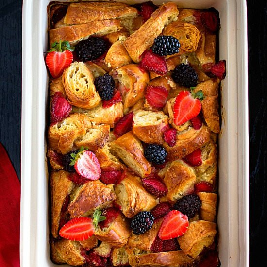 Sweet Croissant Breakfast Casserole