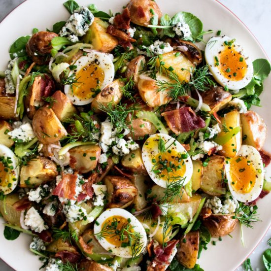 Crispy Potatoes with Jammy Eggs