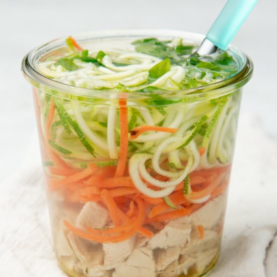 Instant Chicken Zoodle Soup in a Jar