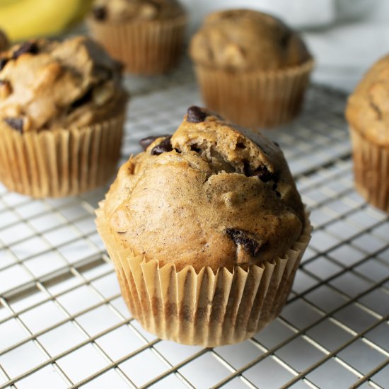 Banana Choco Nut Muffins