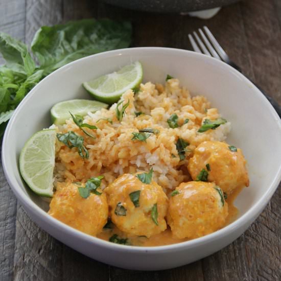 Thai Curry Chicken Meatballs