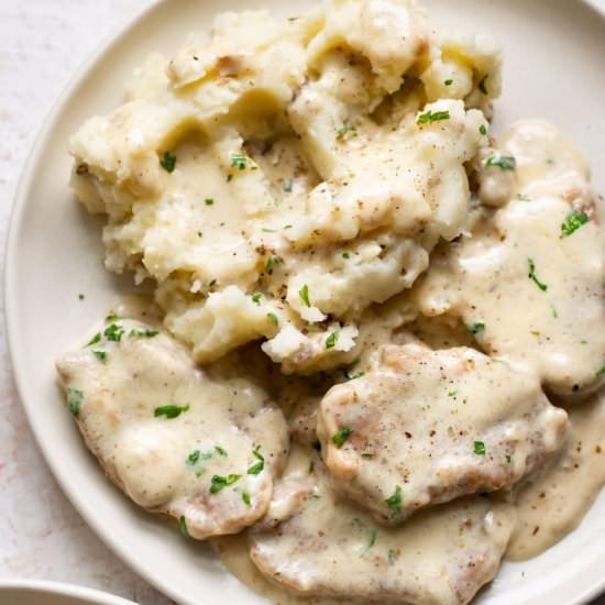 creamy pork tenderloin medallions