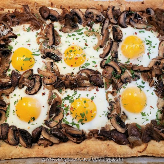 Mushroom, Onion & Egg Tart