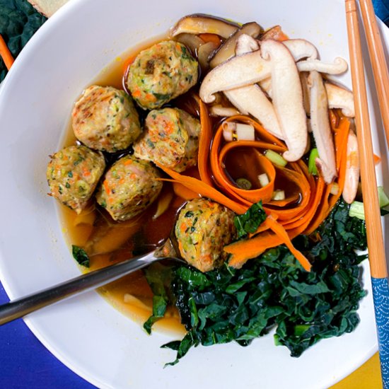 Asian Hidden Veggie Meatball Soup