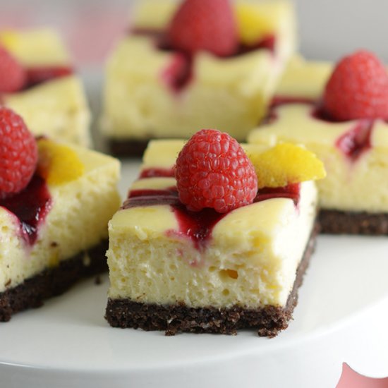 Berry Swirl Cheesecake Bars