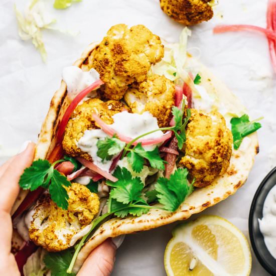 Cauliflower Shawarma Wrap