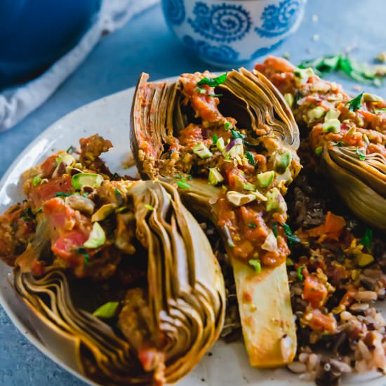 Tomato Braised Artichokes