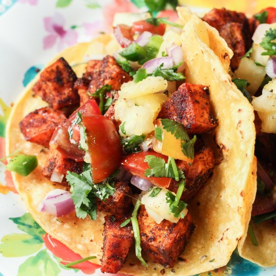 Sweet Potato Tacos with Pineapple