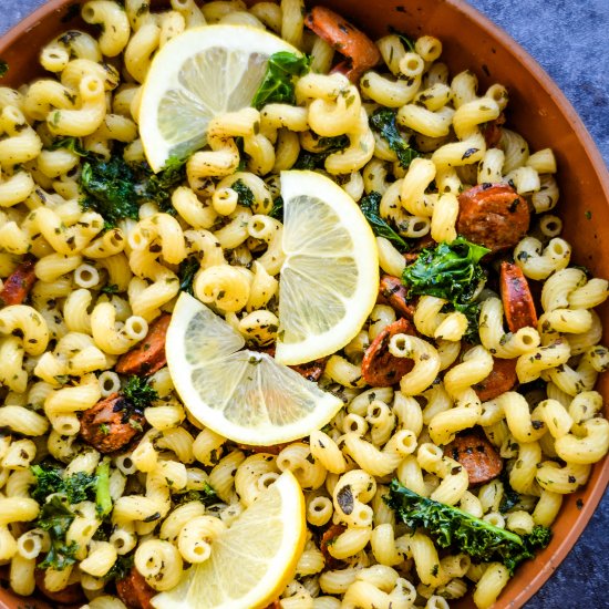 Lemon Sausage & Kale Pasta