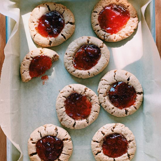 Peanut Butter & Jelly Thumbprints