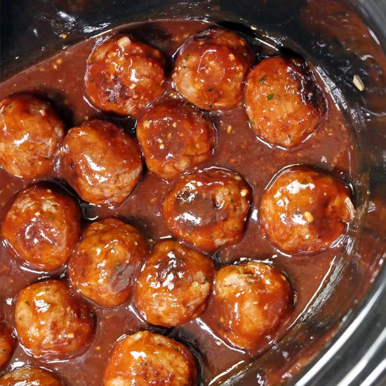 Slow Cooker BBQ Meatballs