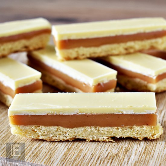 Homemade White Twix Bars