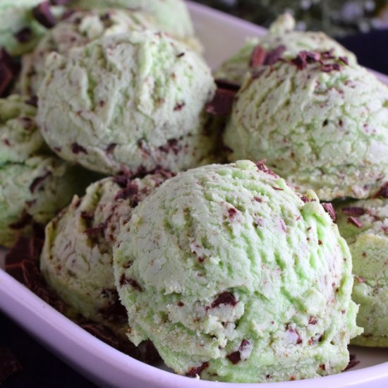 Mint Chocolate Ice Cream Cookies